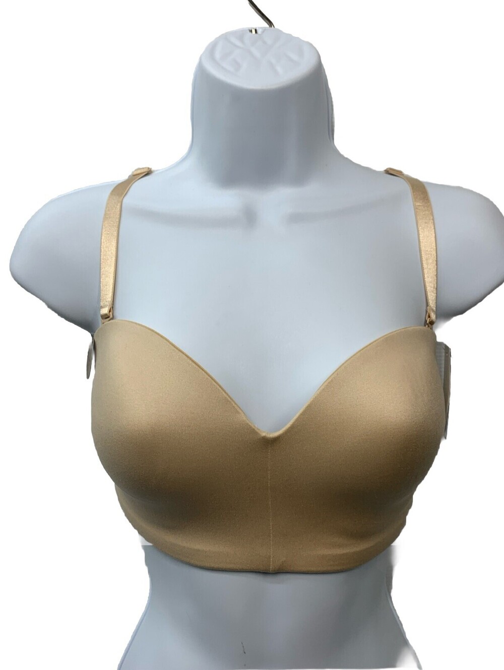 Women's 854372 Staying Power Wire Free Strapless Bra Size 32DD Beige